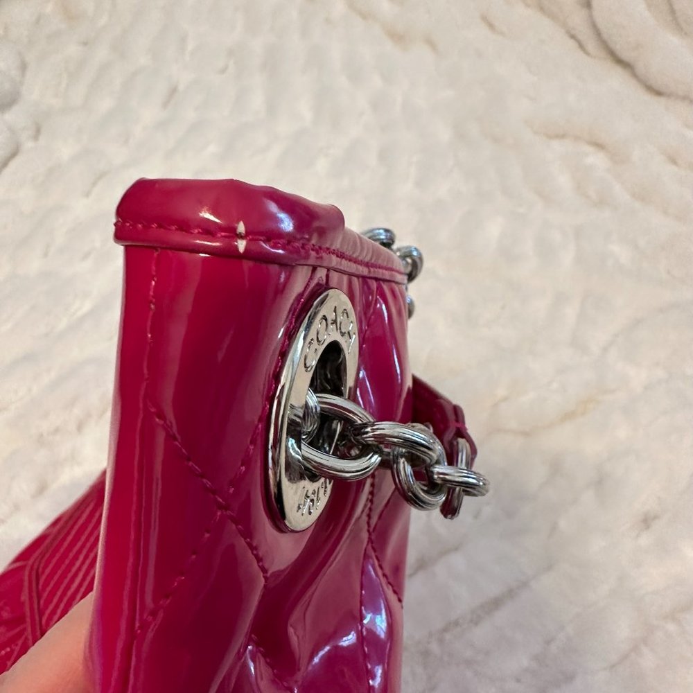 Coach Pink Quilted Shoulder Bag - Picture 9 of 9